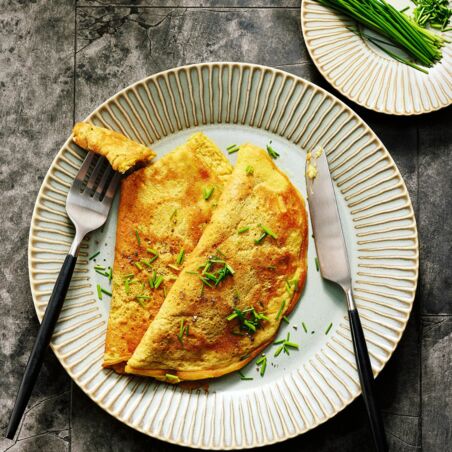 Omelett mit Seidentofu Omelett mit Seidentofu