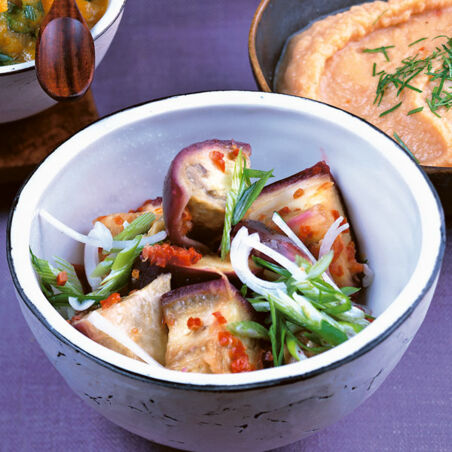 Gedämpfte Auberginen Gedämpfte Auberginen