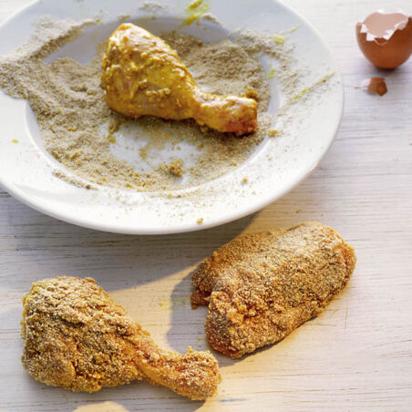 Hähnchenkeulen mit Knusperkruste Hähnchenkeulen mit Knusperkruste