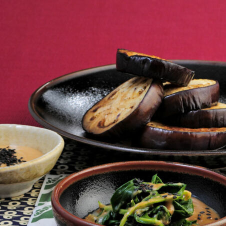 Auberginen mit süßer Misosauce Auberginen mit süßer Misosauce