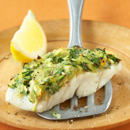 Seelachs mit Kartoffelkruste Seelachs mit Kartoffelkruste