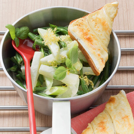 Kohlrabi-Bohnen-Gemüse mit Zitrone Kohlrabi-Bohnen-Gemüse mit Zitrone