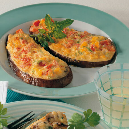 Gratinierte Auberginen mit Käse Gratinierte Auberginen mit Käse