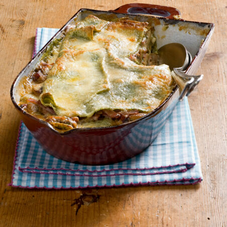 Grüne Lasagne mit Pilzen Grüne Lasagne mit Pilzen
