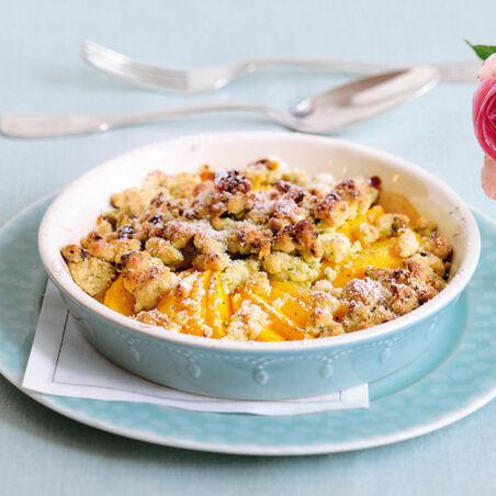 Pfirsich-Pistazien-Crumble Pfirsich-Pistazien-Crumble