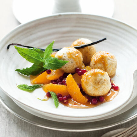 Karamellisierte Quarkklößchen Karamellisierte Quarkklößchen