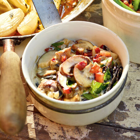 Pilzgemüse in Sahnesauce Pilzgemüse in Sahnesauce