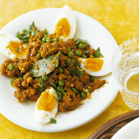Hackfleisch mit Erbsen Hackfleisch mit Erbsen
