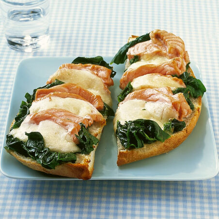 Spinat-Lachs-Fladenbrot Spinat-Lachs-Fladenbrot