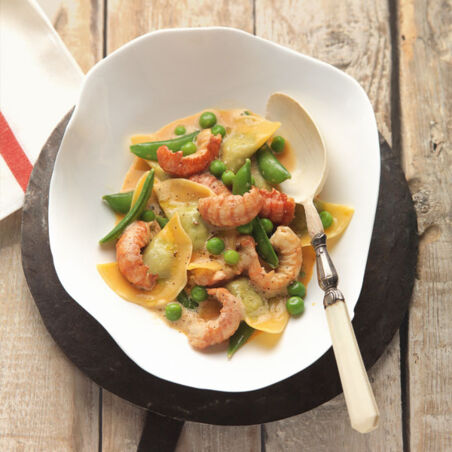 Flusskrebse mit Erbsentascherl Flusskrebse mit Erbsentascherl