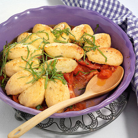 Tomaten mit Käsenockerl Tomaten mit Käsenockerl