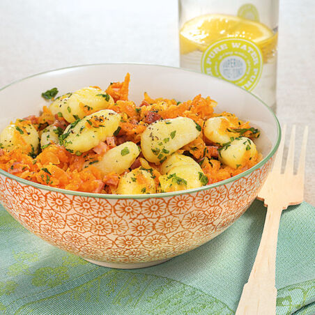 Gnocchi mit Speckmöhren Gnocchi mit Speckmöhren