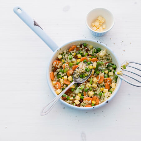 Weizen-Gemüse-Pfanne Weizen-Gemüse-Pfanne