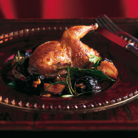 Wachteln mit Walnusspflaumen Wachteln mit Walnusspflaumen