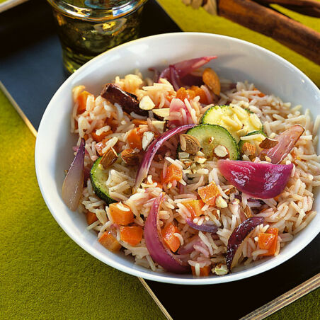 Möhren-Mandel-Pilaw Möhren-Mandel-Pilaw