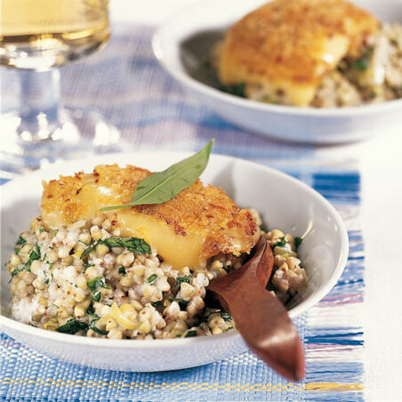 Bärlauch-Buchweizen mit Käse Bärlauch-Buchweizen mit Käse