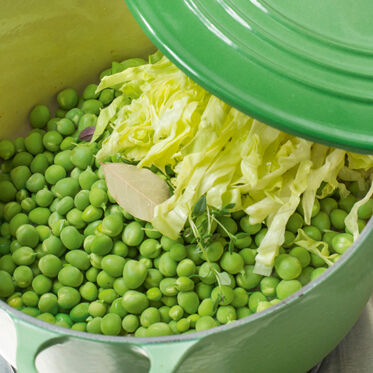 Erbsen mit Kopfsalat Erbsen mit Kopfsalat
