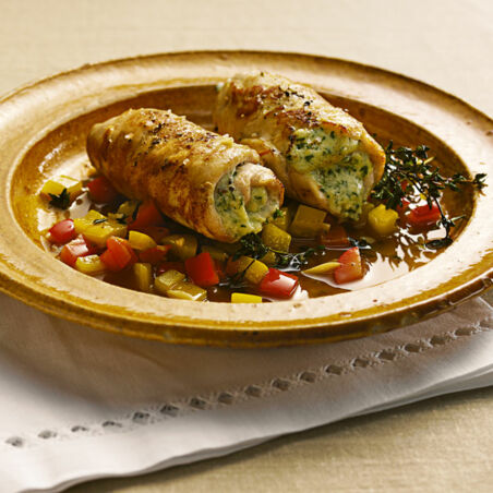 Kaninchen-Involtini mit Ricottafüllung Kaninchen-Involtini mit Ricottafüllung