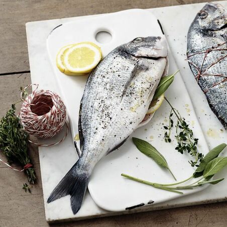 Kräuterdoraden mit Bohnen und Salzkartoffeln Kräuterdoraden mit Bohnen und Salzkartoffeln