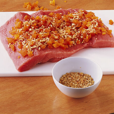 Gefüllte Lende mit Aprikosen Gefüllte Lende mit Aprikosen