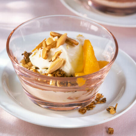 Knuspriger Orangenquark Knuspriger Orangenquark