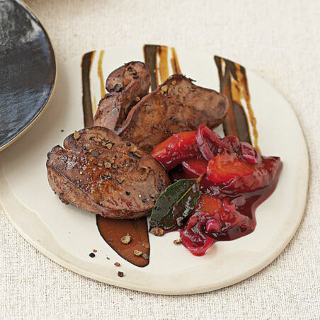 Leber mit Schokoladen-Pflaumen-Chutney Leber mit Schokoladen-Pflaumen-Chutney