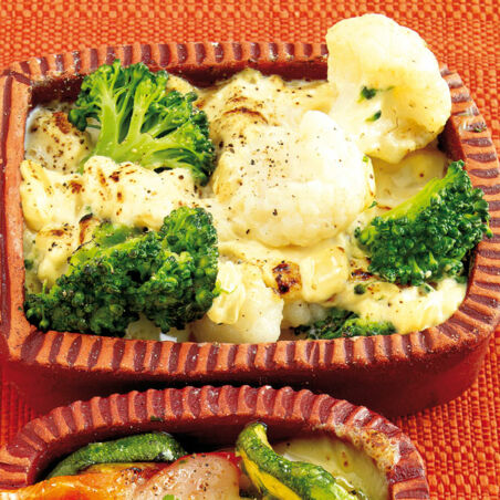 Kohlröschen mit Senf-Käse-Sauce Kohlröschen mit Senf-Käse-Sauce