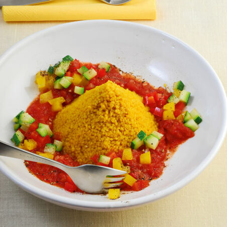 Couscous mit Konfetti-Sauce Couscous mit Konfetti-Sauce