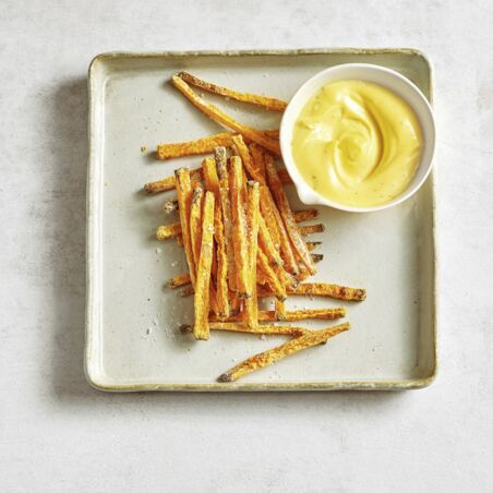 Kürbis-Fritten mit Chili-Mayo Kürbis-Fritten mit Chili-Mayo