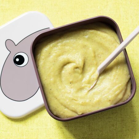 Lachs-Blumenkohl-Apfel-Brei Lachs-Blumenkohl-Apfel-Brei