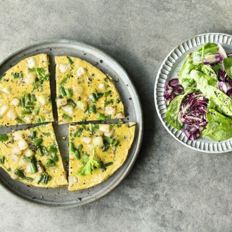 Bohnen-Kohlrabi-Omelett Bohnen-Kohlrabi-Omelett