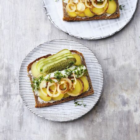 Smørrebrød mit Kartoffeln Smørrebrød mit Kartoffeln
