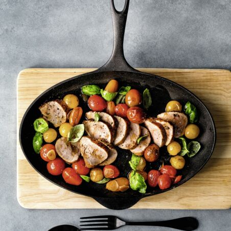 Honey-BBQ-Rub-Filet mit karamellisierten Tomaten Honey-BBQ-Rub-Filet mit karamellisierten Tomaten