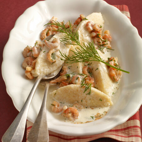 Fischklößchen in Krabbensauce Fischklößchen in Krabbensauce