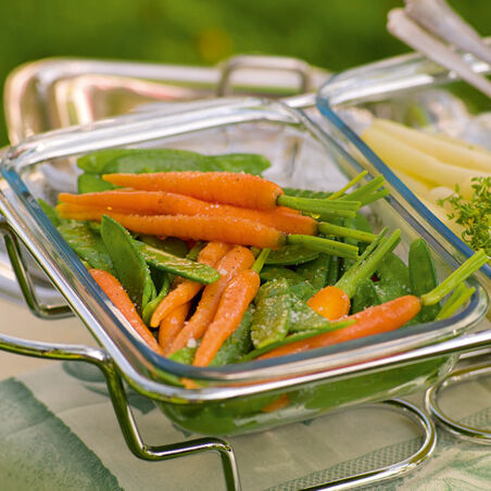 Zuckerschoten-Möhren-Gemüse Zuckerschoten-Möhren-Gemüse
