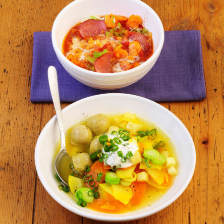 Möhreneintopf mit Markklößchen Möhreneintopf mit Markklößchen