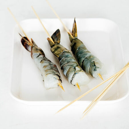 Knusprige Garnelen mit Orangen-Mango-Chutney Knusprige Garnelen mit Orangen-Mango-Chutney