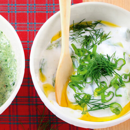 Zaziki mit Frühlingszwiebeln Zaziki mit Frühlingszwiebeln