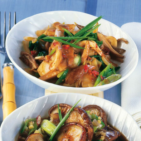 Gemüse-Austernpilz-Wok Gemüse-Austernpilz-Wok