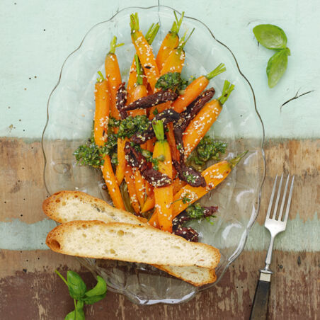 Gebratener Möhrensalat Gebratener Möhrensalat