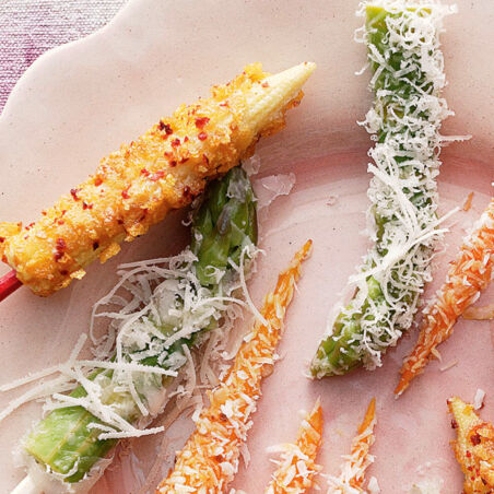 Spargelspitzen mit Parmesan Spargelspitzen mit Parmesan