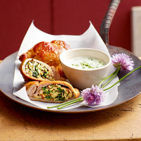 Gefüllte Kalbsschnitzel mit Shiitake-Pilzen Gefüllte Kalbsschnitzel mit Shiitake-Pilzen