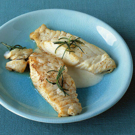 Kabeljaufilet mit Rosmarin Kabeljaufilet mit Rosmarin