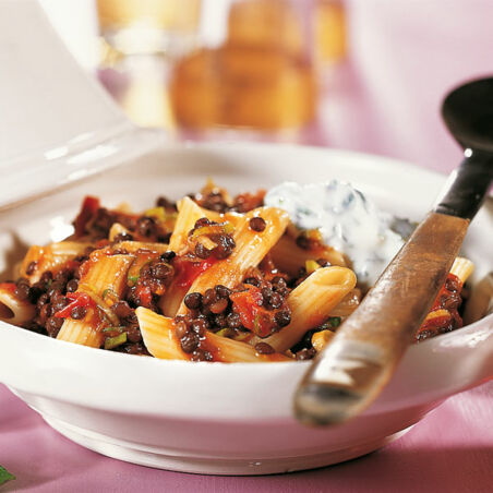 Nudeln mit Linsenragout Nudeln mit Linsenragout