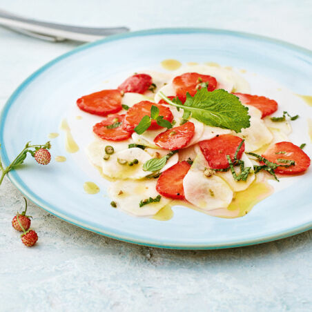 Mairübchen-Erdbeer-Carpaccio Mairübchen-Erdbeer-Carpaccio