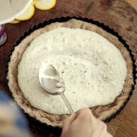 Zucchinitarte mit Kräutern Zucchinitarte mit Kräutern