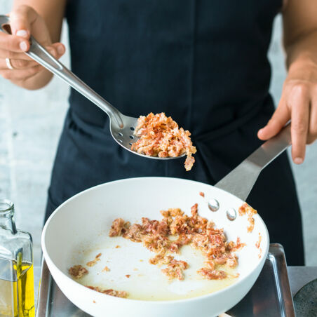 Girandole ai funghi con pancetta Girandole ai funghi con pancetta