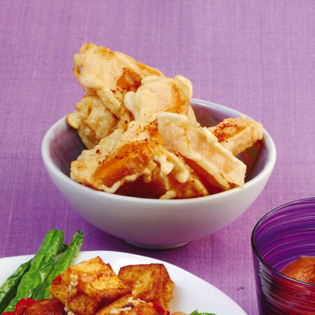 Kürbis in Tempura-Teig Kürbis in Tempura-Teig