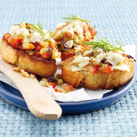 Auberginen-Crostini für Raclette Auberginen-Crostini für Raclette