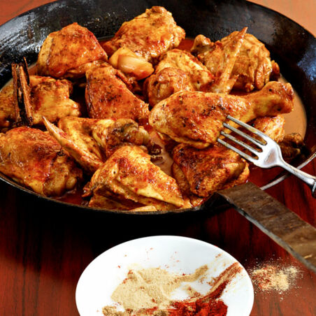 Hähnchen orientalisch in Sherry geschmort Hähnchen orientalisch in Sherry geschmort